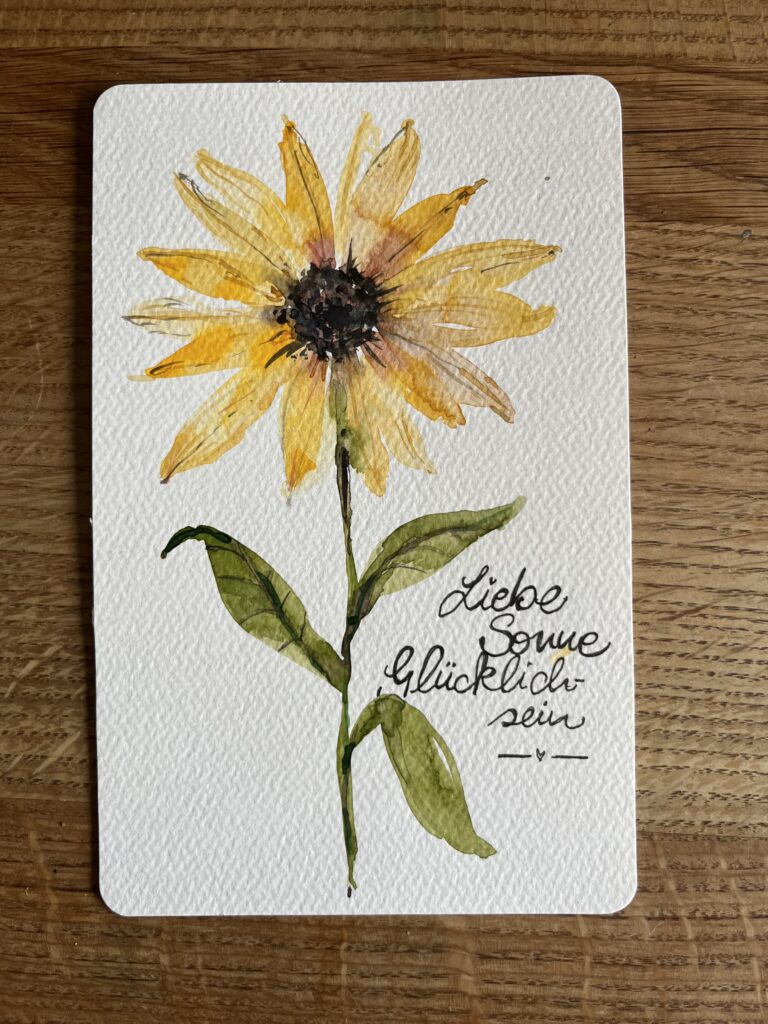 Sonnenblume Sonnenblumenkarte Happy Birthday