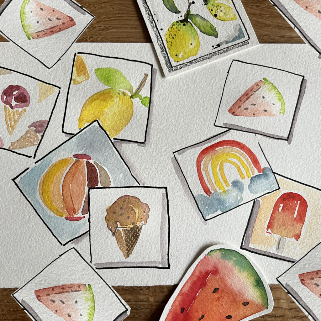 Kleine Sommermotive-Kacheln fruchtige Sommermotive in kleinen Kacheln